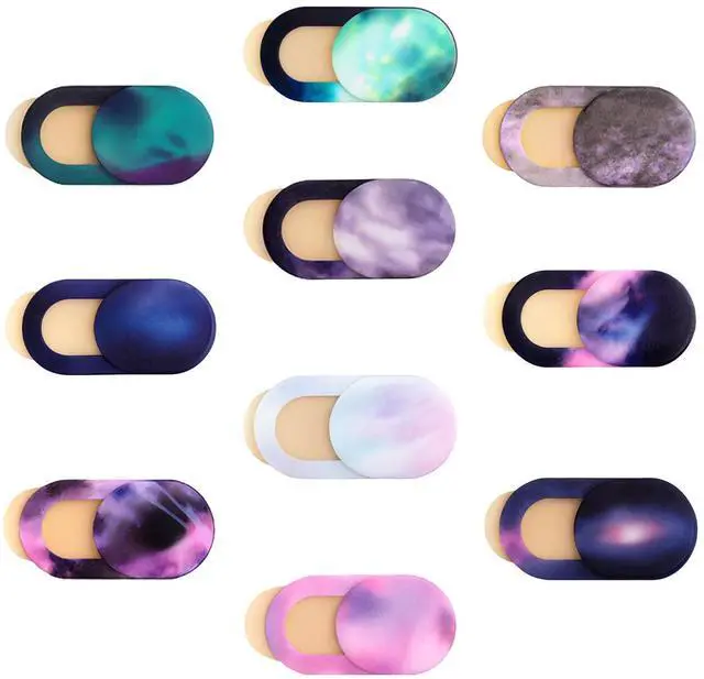 Alt view image 8 of 14 - Camera Cover Slide (10-Pack) Ultra-Thin Colorful Privacy Webcam Stickers for MacBook, iPad, Laptop & Tablet 0.7mm Slim Protector