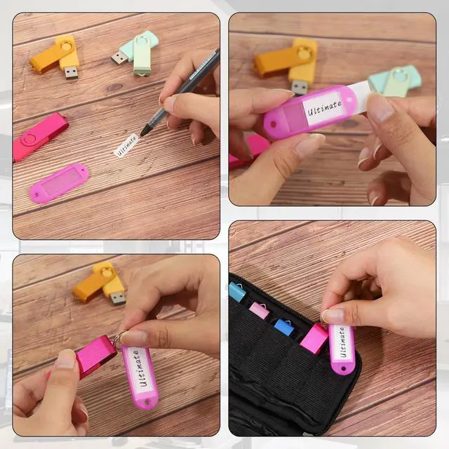 Alt view image 12 of 12 - USB Flash Drive Case Soft Material Thumb Drive Holder case, USB Drive Holder Organizer, Portable Electronic Accessories Bag for USB Memory Stick with 10 Slots