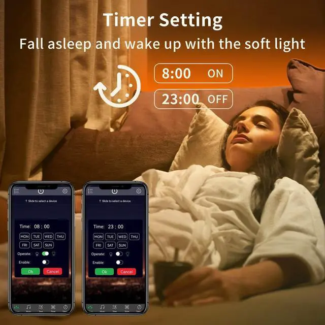 Alt view image 9 of 12 - 100ft Led Strip Lights RGB Music Sync Color Changing Led Lights with Smart App Control Remote Led Lights for Bedroom Room Lighting Flexible Home Décor