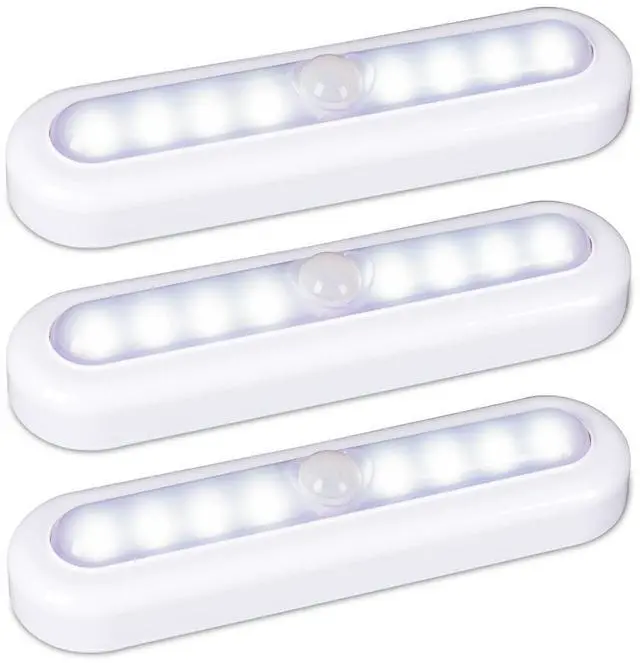 Alt view image 8 of 14 - 3 Pack 7 Motion Sensor Lights Indoor Battery Operated, Stick on LED Light for Closet, Stairs, Under Cabinet, Cool White