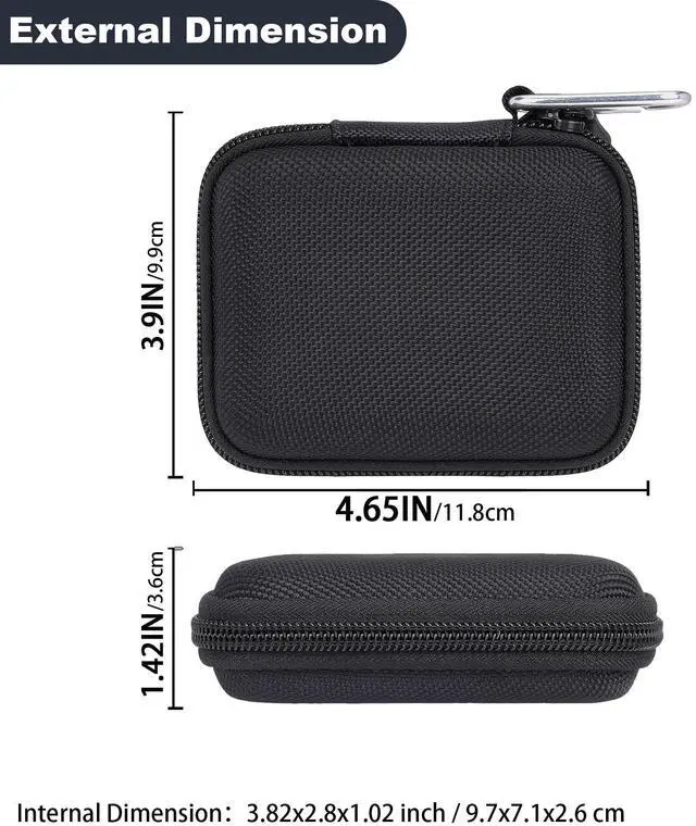 Alt view image 12 of 14 - Hard Carrying Case Compatible with Crucial X9 / X9 Pro / X10 / X10 Pro 1TB/2TB/4TB Portable SSD,USB 3.2 External Solid State Drive & USB Cable Organizer(Case Only)