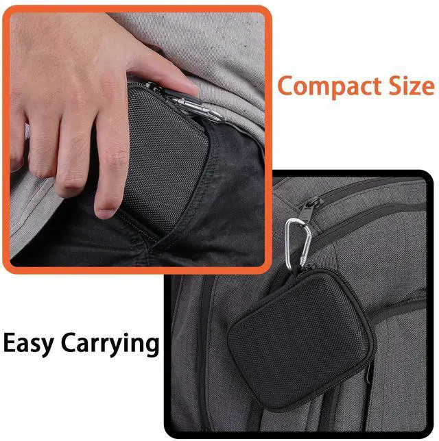 Alt view image 13 of 14 - Hard Carrying Case Compatible with Crucial X9 / X9 Pro / X10 / X10 Pro 1TB/2TB/4TB Portable SSD,USB 3.2 External Solid State Drive & USB Cable Organizer(Case Only)
