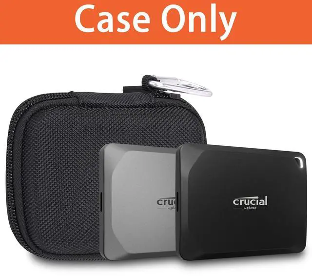 Alt view image 14 of 14 - Hard Carrying Case Compatible with Crucial X9 / X9 Pro / X10 / X10 Pro 1TB/2TB/4TB Portable SSD,USB 3.2 External Solid State Drive & USB Cable Organizer(Case Only)