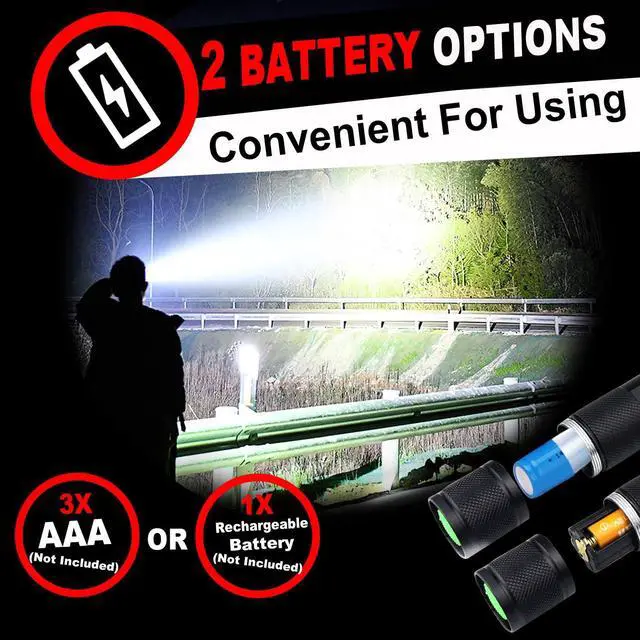 Alt view image 11 of 14 - 1 Mode Flashlights 4 Pack, Bright Zoomable LED Tactical Flashlight High Lumens, Water Resistant Portable Pocket Flash Light for Emergency, Camping Essentials, Gift - SL2000