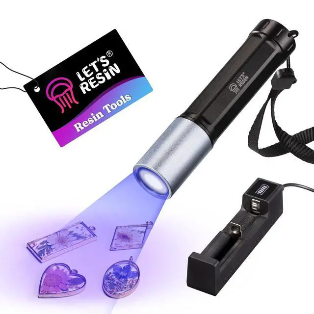 Alt view image 8 of 14 - UV Light for Resin Curing, Portable Mini 365nm UV Flashlight Black Light, Faster Cure LED Waterproof UV Lamp Rechargeable for Resin Molds, Pet Urine, Dry Stains, Bed Bug