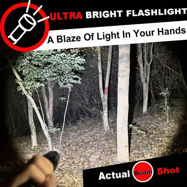 Alt view image 10 of 14 - 1 Mode Flashlights 4 Pack, Bright Zoomable LED Tactical Flashlight High Lumens, Water Resistant Portable Pocket Flash Light for Emergency, Camping Essentials, Gift - SL2000