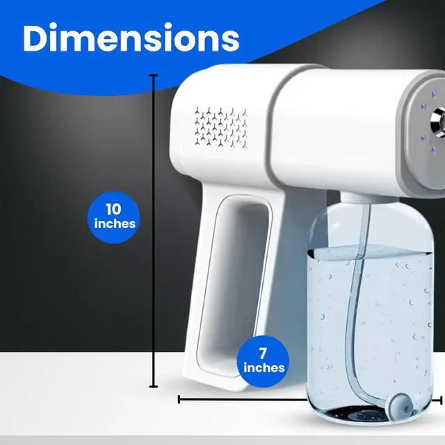 Alt view image 13 of 14 - Nano Spray Gun K5 Pro - Cordless Nano Sprayer for Cleaning - Portable Misting Tool for Home & Garden - Hydrating Mist Gun for Plants - Lightweight Handheld Nano Spray Machine (380ml)
