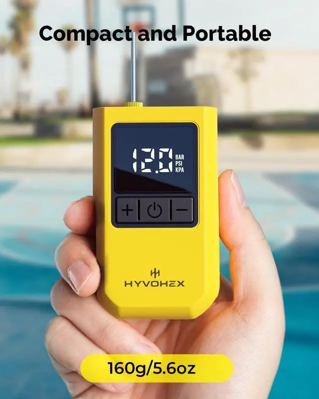 Alt view image 13 of 14 - Ball Pump for Sports Balls, Portable Electric Basketball Pump Ultra Fast Inflation, with Digital LED Display Air Pump for Balls, Preset Pressure with Ball Needle for Soccer, Volleyball