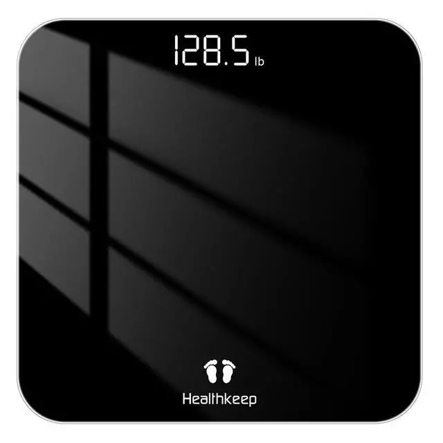 Alt view image 8 of 14 - Digital Bathroom Scale for Body Weight: High-Precision 4-Sensor Accuracy, LED Display, 400lb/180kg Capacity, Safe Rounded Corners, Batteries Included