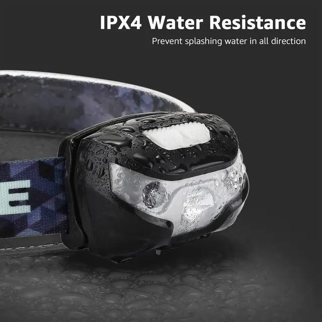 Alt view image 10 of 14 - LED Headlamp Rechargeable - Super Bright Head Lamp with 5 Modes for Camping & Hiking Gear Essentials, IPX4 Waterproof Headlight Flashlight with Red Light, USB Cable Included