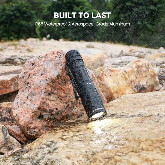Alt view image 14 of 14 - M70 EDC Flashlight 1100 Lumens, USB-C Rechargeable Pocket Light with Clip, 5 Modes Compact LED Light for Camping, Hiking, Emergency (Black)