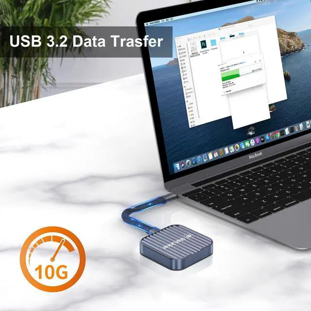 Alt view image 9 of 14 - Magnetic M.2 2230 NVMe SSD Enclosure, Keychain 40G USB4 Cable & Silicone Jacket Included, Supports USB 3.2 10G to NVMe PCI-E Adapter, for iPhone 15Pro Max ProRes Record & Save