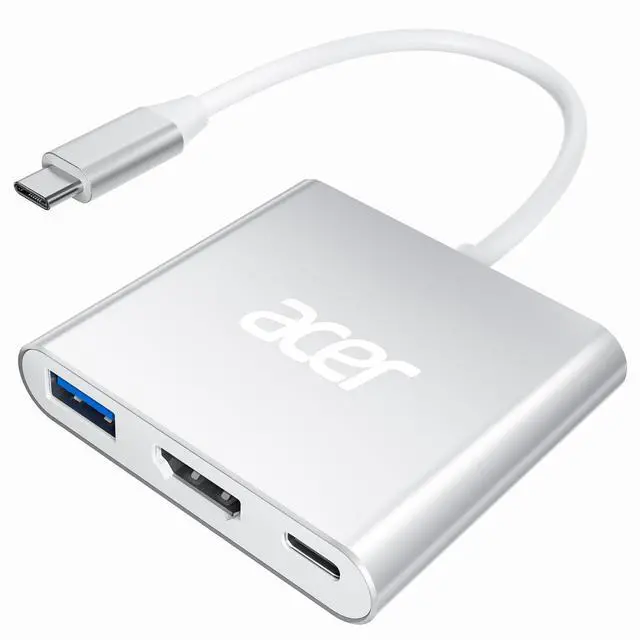 Alt view image 8 of 14 - USB C to HDMI Adapter, 4K USB C Hub with 100W PD, USBA 3.0 Port, HDMI to USBC Multiport Digital AV Converter for MacBook Neo/Pro/Air, iPad, Tablets, TV, Monitor and More (Silver)