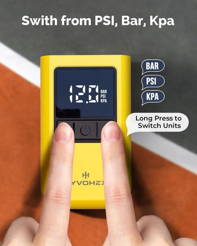 Alt view image 14 of 14 - Ball Pump for Sports Balls, Portable Electric Basketball Pump Ultra Fast Inflation, with Digital LED Display Air Pump for Balls, Preset Pressure with Ball Needle for Soccer, Volleyball