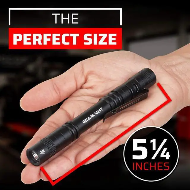 Alt view image 9 of 14 - S100 LED Pocket Pen Light- 2 Small, Compact Flashlights with Clip for Tight Spaces, Police Inspection, Nurses & Medical Use - White Light - 2 Pack, (S100 Pen Light)