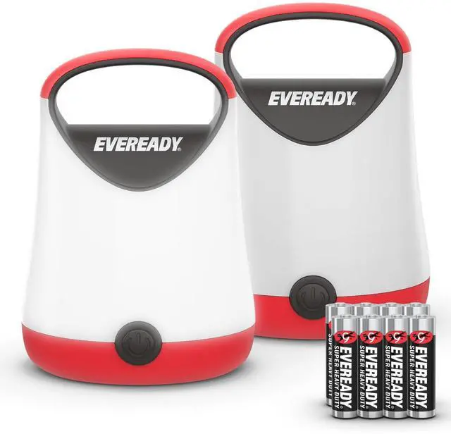 Alt view image 8 of 13 - LED Camping Lantern X-250 (2-Pack), Super Bright Tent Lights, Rugged Water Resistant LED Lanterns, 100 Hour Run-time (Batteries Included), Red and Black