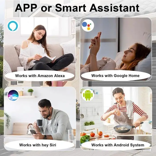 Alt view image 10 of 14 - Smart Garage Door Opener Smart WiFi Garage Controller Garage Door Opener Controller Compatible with Alexa Google Assistant iPhone Android SmartLife App Remote Control No Hub Required
