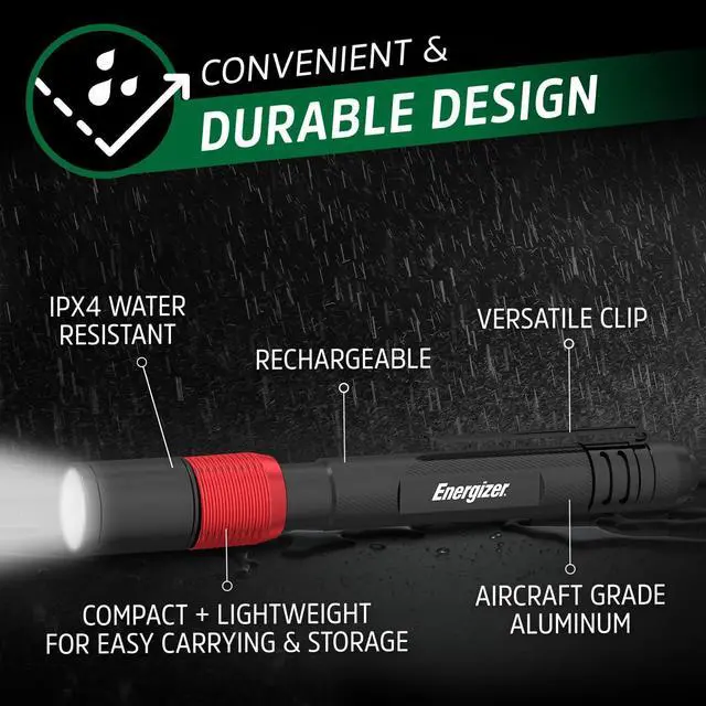 Alt view image 10 of 14 - X-400 Pen light Flashlight Rechargeable, Bright Penlight IPX4 Water-Resistant, Lightweight and Durable, Rechargeable Flashlight, USB Charging Cable Included