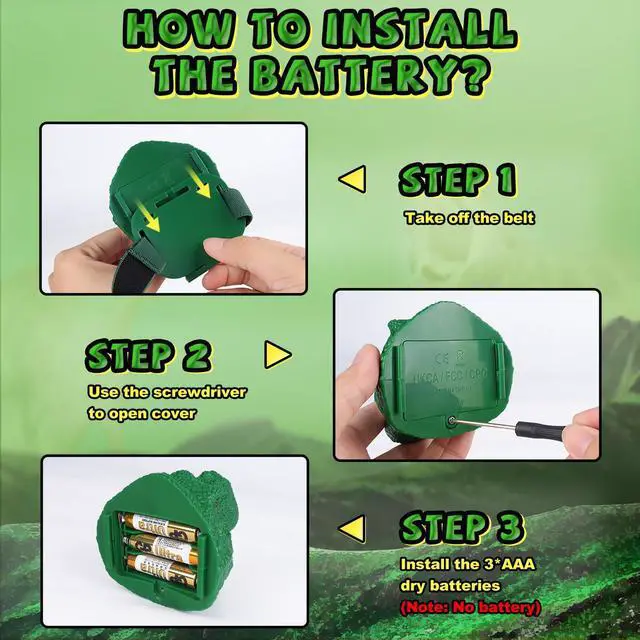 Alt view image 13 of 14 - Dinosaur Headlamp for Kids Flashlight Led Headlights Roar & Silent Mode, T-Rex Dinosaur Toys for Kids 3-5 4-6 5-7 6-8, Camping Gear, Easter Gifts for Boys Girls Adults