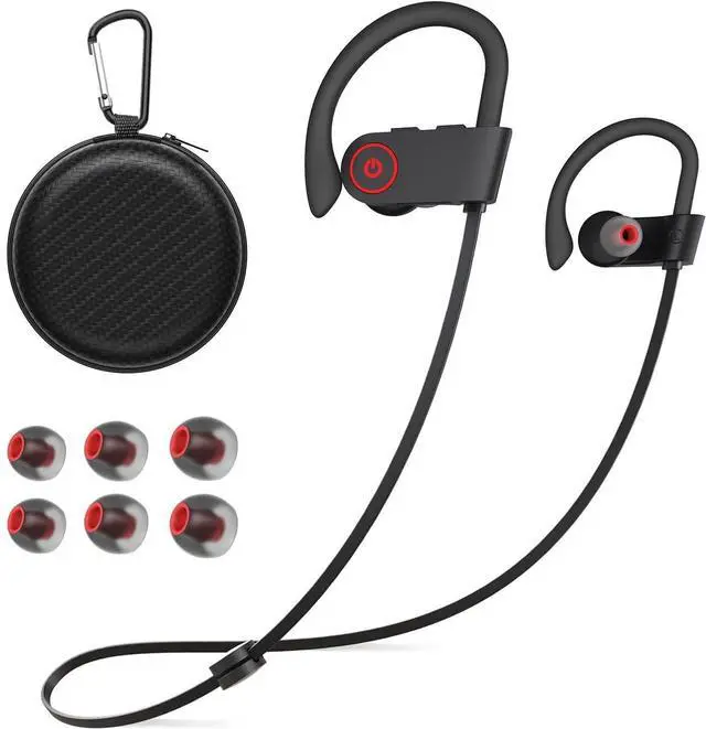 Alt view image 8 of 14 - Bluetooth Wireless Headphones 16H Playtime Earbuds with Mic Stereo in-Ear Earphones, IPX7 Waterproof Sports Sound Isolation Headsets for Running, Gym, Workout