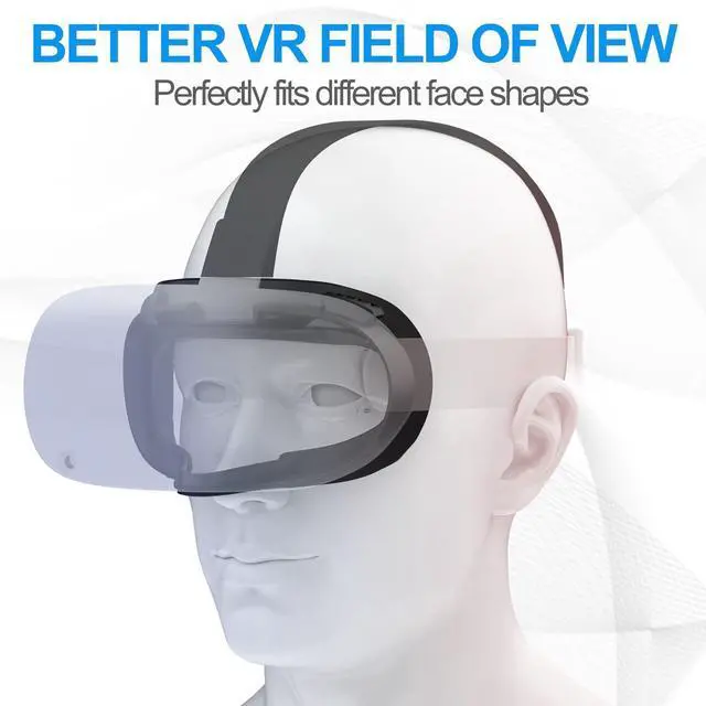 Alt view image 13 of 14 - Facial Interface & Face Cover Pad for Oculus Quest 2, Sweat-Proof PU Foam Cushion - VR Accessories for Meta Quest 2, Compatible with Oculus Quest 2 Original Spacer