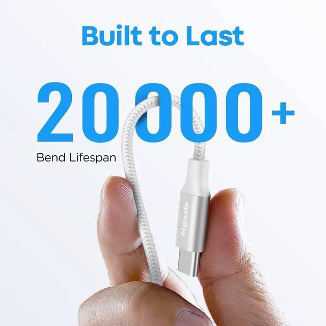 Alt view image 13 of 14 - USB to USB C Cable 3ft, 2-Pack USB A to Type C Charger Cord Fast Charging for Samsung Galaxy A17 A16 A15 A26 A36 A56, S25 S24 S23 S22 S21 S20 S10 Note 20, for iPhone 17 16 15, Moto, White