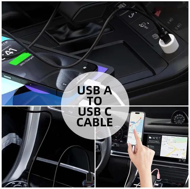 Alt view image 8 of 12 - Car Carplay Cable for iPhone 16 17 Air 15 USB A to USB C Cable for iPhone 17 16 15 Plus, iPhone 17 16e 16/15 Pro, iPhone 16 15 17 Pro Max for Carplay Type C Cord,iPad usb C 10th Gen iPad 6 Charger 3ft