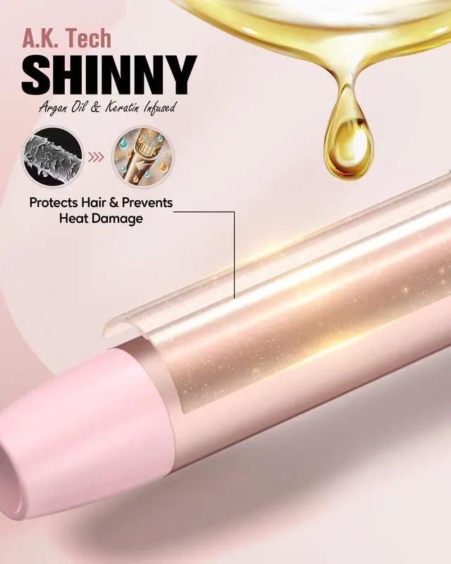 Alt view image 13 of 14 - 3-in-1 Interchangeable Automatic Rotating Curling Iron & Thermal Brush Set, 1'' /1.25'' Curling Iron, Automatic Hair Curler with 1.5'' Heating Round Curling Brush, 3 Temps Adjustable 300-410°F