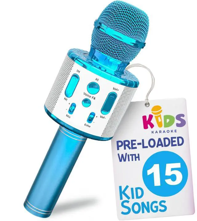 Alt view image 8 of 14 - , Kids Karaoke Microphone | Includes Pre-Loaded Songs & Bluetooth | Kids Birthday Party Gift | Toy for All Ages 2, 3, 4, 5, 6+ Year Old Girls, Boys & Toddlers