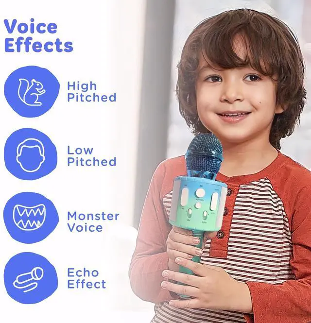 Alt view image 11 of 14 - , Kids Karaoke Microphone | Includes Pre-Loaded Songs & Bluetooth | Kids Birthday Party Gift | Toy for All Ages 2, 3, 4, 5, 6+ Year Old Girls, Boys & Toddlers