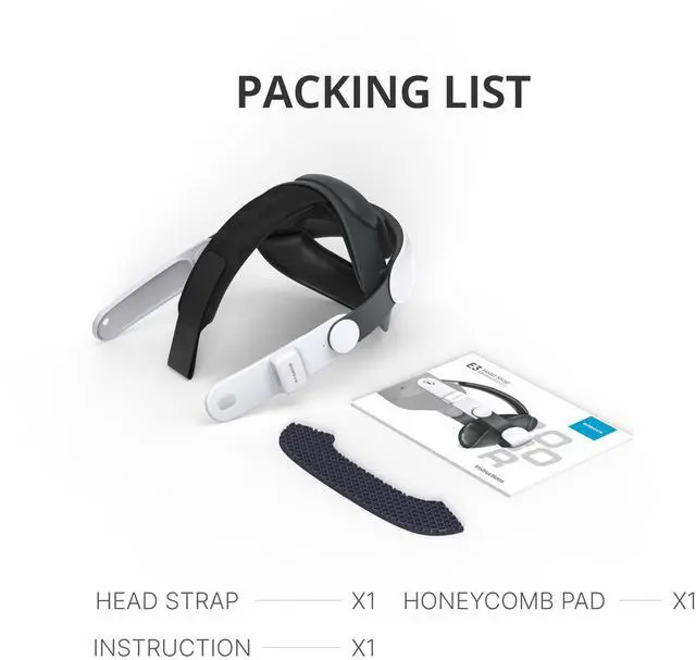 Alt view image 10 of 10 - E3 Head Strap, Compatible with Quest 3/3S, Rear Balance System with Adjustable 70g Counterweight, Lightweight Comfort Strap for VR Gaming