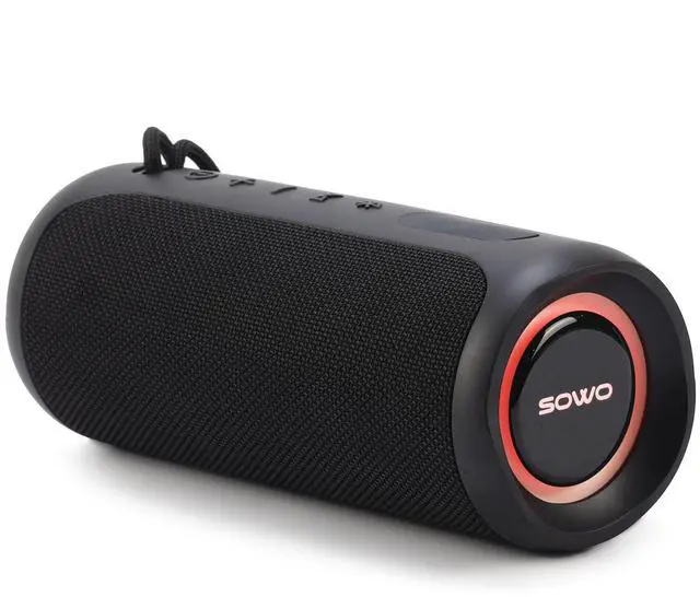 Alt view image 10 of 14 - Wireless Waterproof Bluetooth Speaker - Portable Speaker Loud with Built-in Subwoofer and Tweeter, Extra Bass, Stereo Sound, IP67, Colorful Lights for Party, Outdoor, Camping - Black