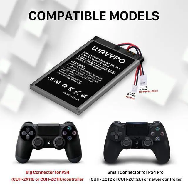 Alt view image 13 of 14 - 4000mAh PS4 Controller Battery, Replacement for PS4/PS4 Pro/PS4 Slim PlayStation 4 Dualshock 4 Controller CUH-ZCT1H CUH-ZCT1E CUH-ZCT1U CUH-ZCT2U (2 Pack)