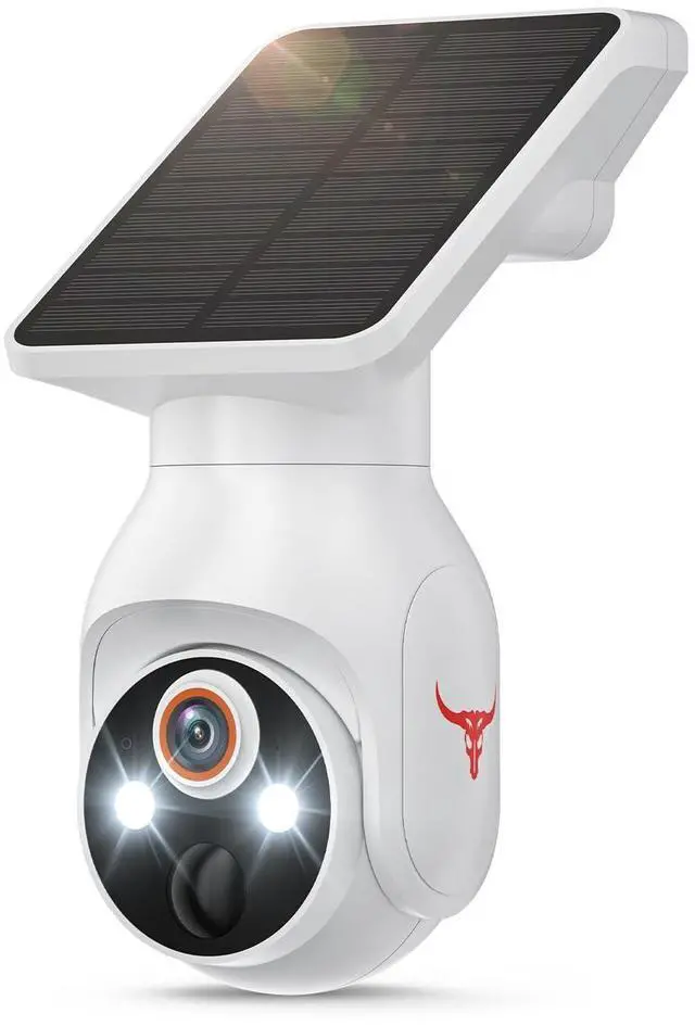 Alt view image 8 of 14 - 1080p Security Camera Wireless with Solar Panel, AI Human Detection, 2-Way Audio, Color Night Vision, 2.4G WiFi Only, Cloud Storage (Sold Separately), Indoor/Outdoor Surveillance Bullet Cam (WiFi)