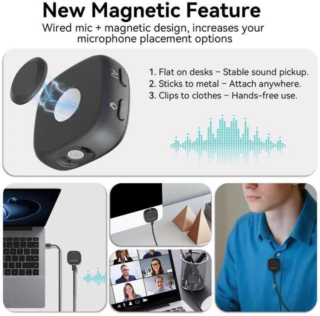 Alt view image 9 of 14 - Conference USB Microphone, Desktop Computer Mic, Noise Canceling, Mute Button & LED Indicator, Plug & Play for Video Conference, Gaming, Online Class, Compatible with Windows & MacOS