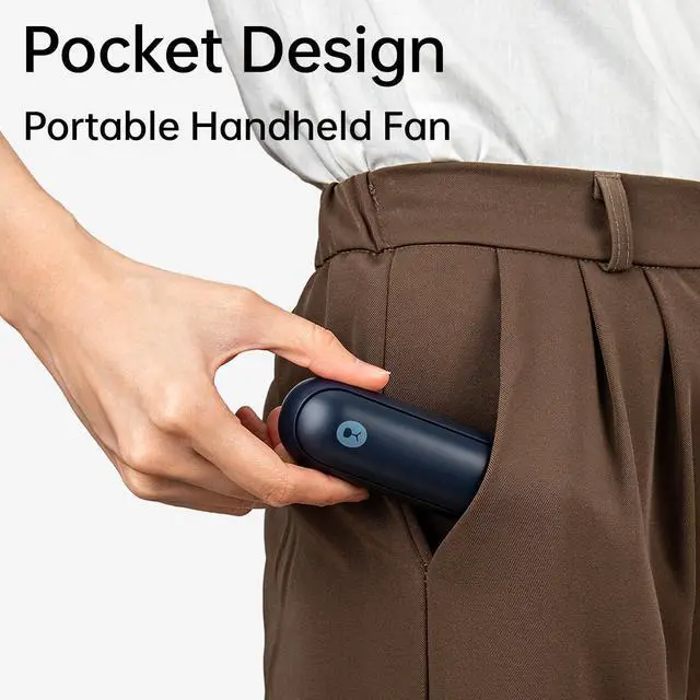 Alt view image 9 of 13 - Portable Handheld Fan, Mini Personal 3-In-1 with Power Bank&Flashlight, 12-19 Hrs USB Rechargeable Battery Pocket Fan for Travel/Summer/Vacation/Concert, Essential Gifts for Men/Women-Blue