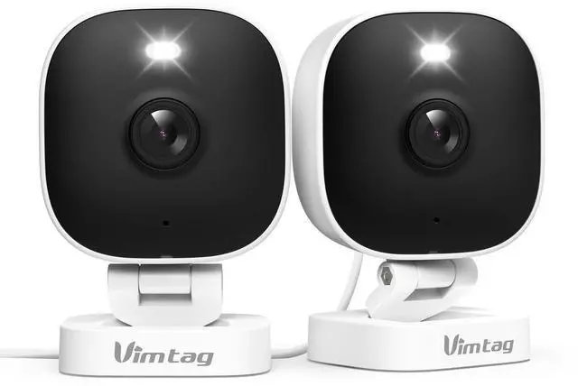 Alt view image 8 of 14 - 2.5K Cameras for Home Security Outdoor/Indoor, Color Night Vision Security Camera for Baby/Pet/Dog/Nanny, Light/Siren, Motion Detection, 2-Way Audio, Work with Alexa, Cloud/Card Storage, 2Pcs