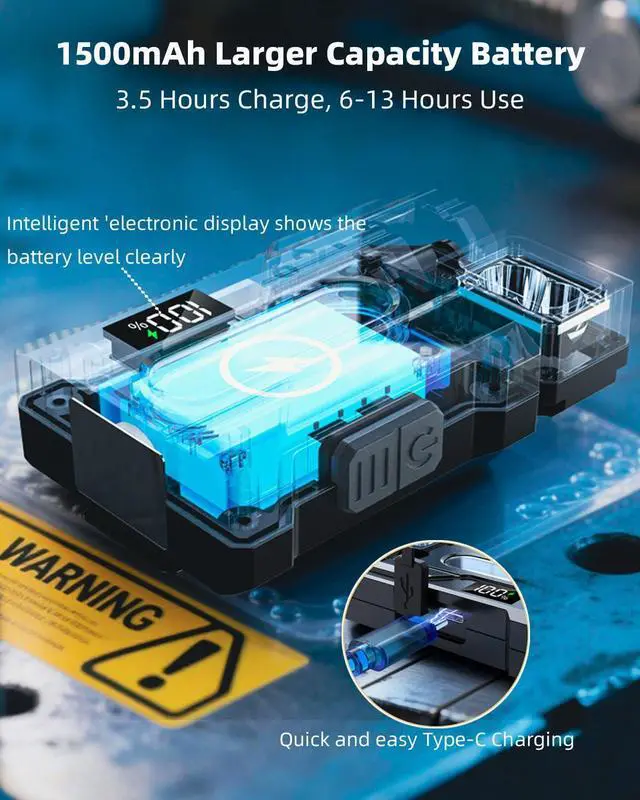Alt view image 11 of 14 - 2026 Rechargeable EDC Flashlight with Rotable Lamp Head, 500 Lumens Super Bright Mini Flashlight, 1500mAh Portable Flat Pocket Flashlights, Magnetic Keychain Flashlight for Outdoor Home Emergencies
