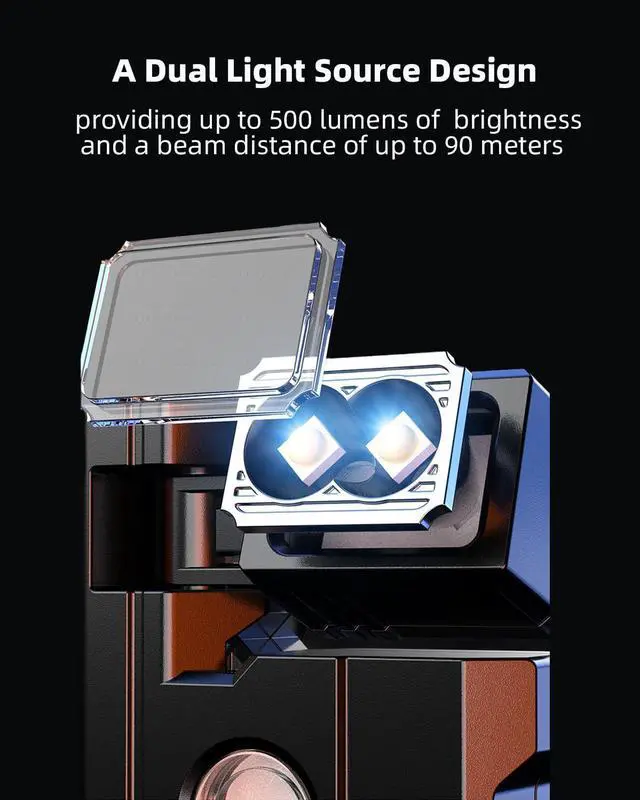 Alt view image 10 of 14 - 2026 Rechargeable EDC Flashlight with Rotable Lamp Head, 500 Lumens Super Bright Mini Flashlight, 1500mAh Portable Flat Pocket Flashlights, Magnetic Keychain Flashlight for Outdoor Home Emergencies