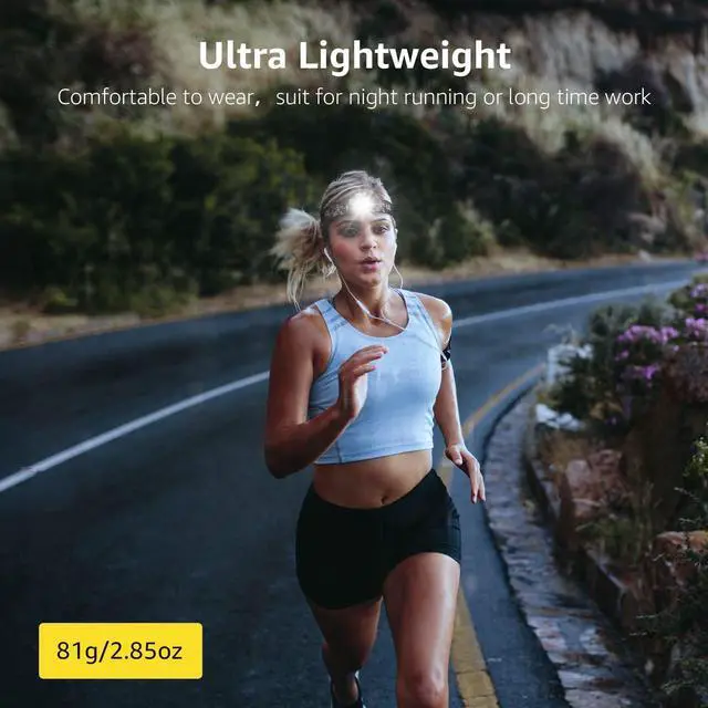 Alt view image 12 of 14 - LED Headlamp Rechargeable 2 Packs - Super Bright Head Lamp with 5 Modes for Camping & Hiking Gear Essentials, IPX4 Waterproof Headlight Flashlight with Red Light, USB Cable Included