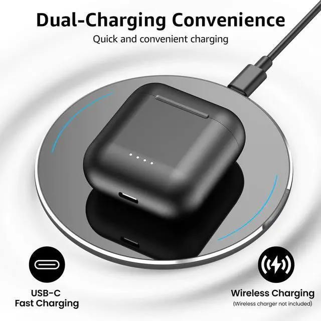 Alt view image 10 of 12 - T6 Wireless Earbuds, Bluetooth Ear Buds, Stereo Sound in Ear Headphones, 50 Hours Playtime, AI Clear Call, Wireless Charging Case, APP Customizable EQs, IPX8 Waterproof Earphones