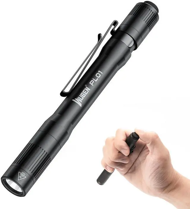 Alt view image 8 of 14 - PL01 Pen Light, 650 Lumens Pocket EDC Flashlight Rechargeable, Bright LED Pen Flashlight, IP68 Handheld Flash Lights, Compatible 2 AAA Battery for Home, Outdoor, Emergencies, Inspection