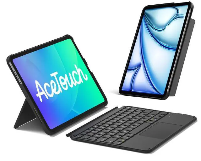 Alt view image 8 of 14 - 450g Ultralight Keyboard for iPad (A16) 11th/10th Gen 2022 (11/10.9 inch), Air 11" M4 2026/M3/M2, Air 5/4th, Pro 11 4/3/2/1th,1 Second Magnetic Detachable Keyboard with Touchpad, AceTouch