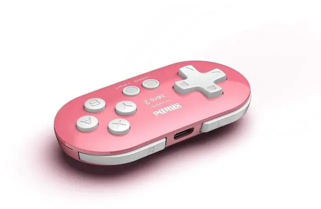 Alt view image 10 of 14 - Zero 2 Bluetooth Gamepad Keychain Sized Mini Controller for Switch, Windows, Android, macOS & Raspberry Pi(Pink Edition) - Nintendo Switch