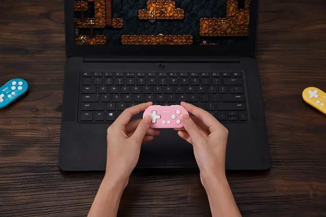 Alt view image 13 of 14 - Zero 2 Bluetooth Gamepad Keychain Sized Mini Controller for Switch, Windows, Android, macOS & Raspberry Pi(Pink Edition) - Nintendo Switch
