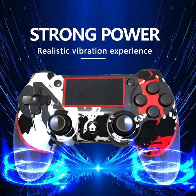 Alt view image 10 of 14 - Wireless Controller for Ps4 Romote Compatible with Ps4/Slim/Pro/Windows PC, Controller for Ps4 with 3.5mm Audio Jack, Touch Pad,Six Axis Motion Control, Charging Cable (Flame White)