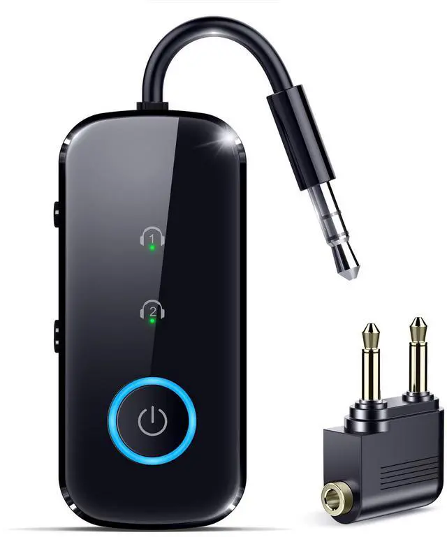 Main image of Premium Pro Bluetooth 5.4 Transmitter Receiver Airplane Travel Essentials,aptX LL, 2-in-1 Wireless Adapter for TV/Flight/Gym, Works with 2 AirPods/Headphones, Bluetooth Receiver for Car/Home Stereo