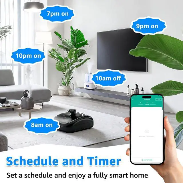 Alt view image 5 of 7 - WiFi Smart Outlet Plug with Remote,4 Electric Smart Plug with Remote,Compatible with Alexa and Google Home via Tuya,15A/1500WRemote Control from Anywhere,TUV FCC List(2.4G)