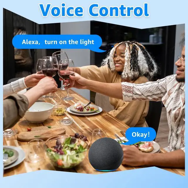 Alt view image 4 of 7 - WiFi Smart Outlet Plug with Remote,4 Electric Smart Plug with Remote,Compatible with Alexa and Google Home via Tuya,15A/1500WRemote Control from Anywhere,TUV FCC List(2.4G)