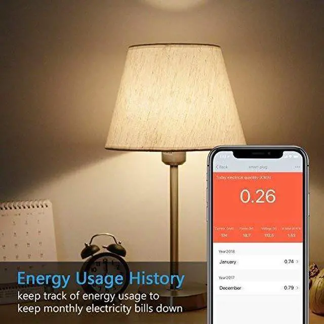 Alt view image 2 of 7 - Smart Tap 2-Pack, 4-Outlet Smart Plug WiFi Outlet Wall Tap, Energy Monitoring, Works with Alexa and Google Home, Remote Control Your Devices from Anywhere, No Hub Required, ETL Certified, White